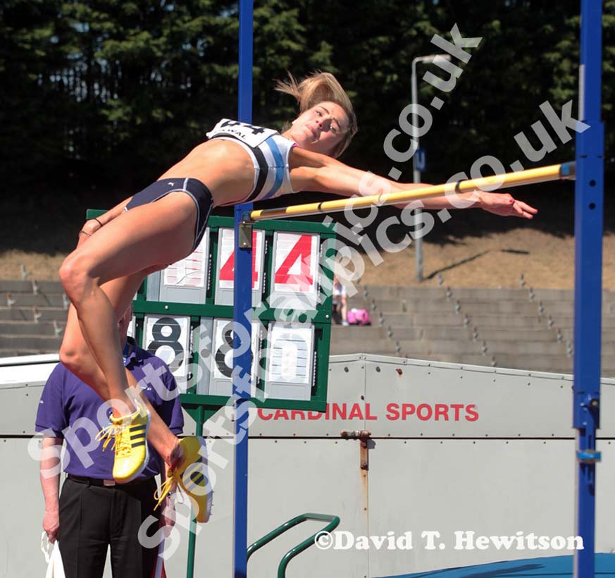 Jayne Nisbet (Edinburgh AC) winner of the high jump at the UK Women's National League, Premier, Meadowbank, Edinburgh.